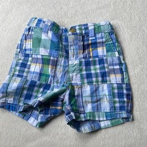 Janie and jack plaid short EUC